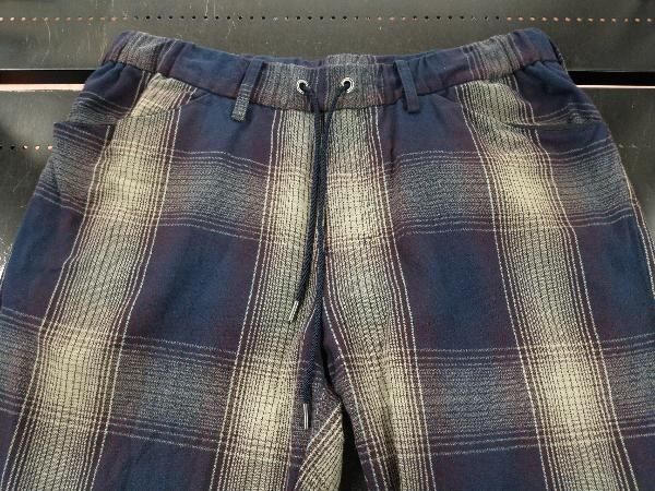 ANCELLM FLANNEL CHECK EASY SLACKS PANTS GRAY/BURGUNDY アンセルム ANCELLM FLANNEL CHECK EASY SLACKS PANTS GRAY/BURGUNDY アンセルム
