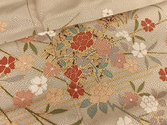 平和屋着物□訪問着 枝垂れ桜 暈し染め 金彩 正絹 逸品 未使用 AAAU3375ru