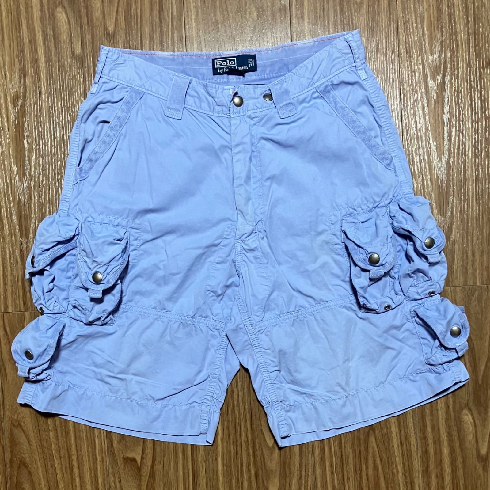 Ralph Lauren パラシュートカーゴパンツ ショーツ W30 ブルー トラヴィススコット 着用