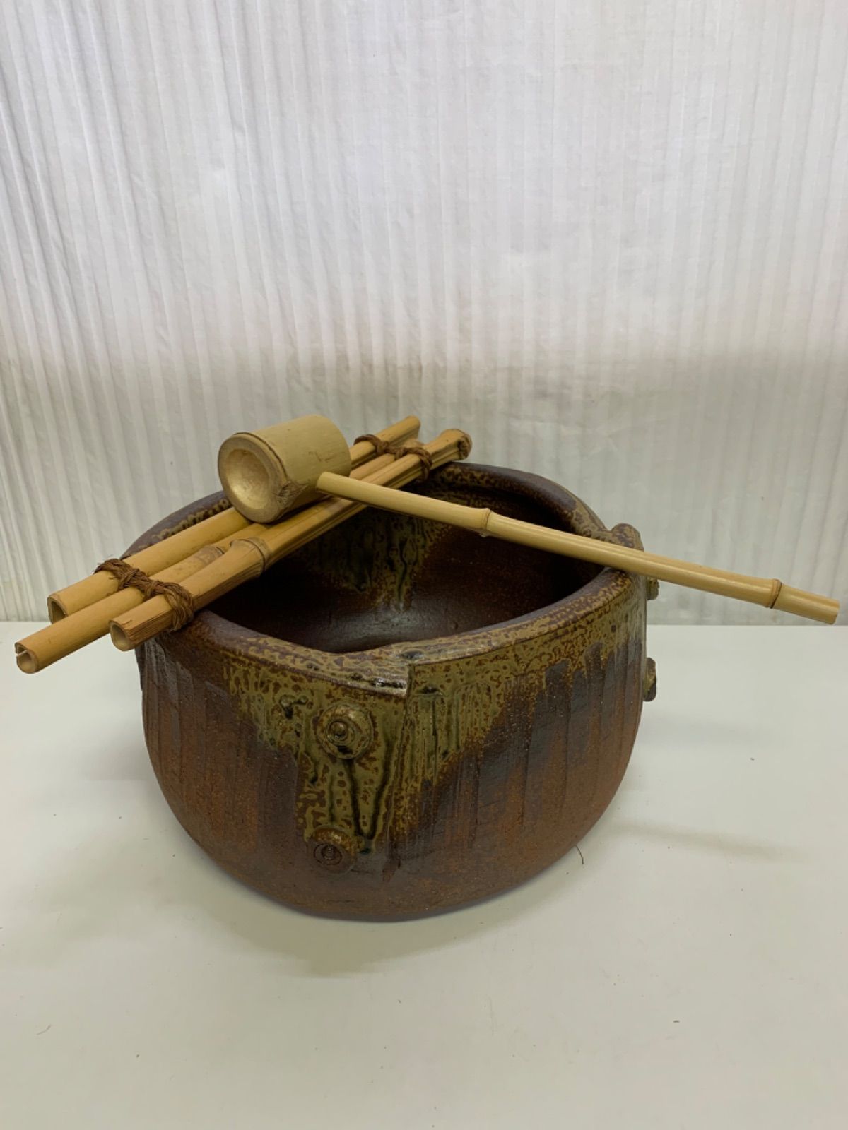 信楽焼 陶器 つくばい 手水鉢 メダカ鉢 金魚鉢 水鉢 花器