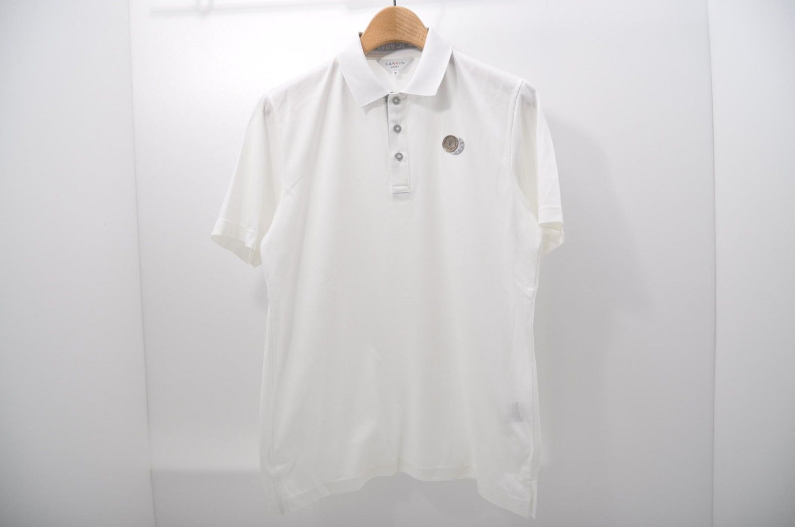 LANVIN SPORT /半袖ポロシャツ /ホワイト/サイズ40/L 中古 メンズ ランバンスポール LANVIN SPORT 半袖ポロシャツ 40