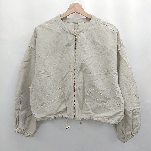 NOBLE リネンダンガリーワッシャークルーネックブルゾン Noble（ノーブル）の「リネンダンガリーワッシャークルーネック