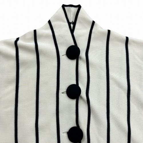 バレンシアガ BALENCIAGA ボタンデザイン ストライプ ニット
