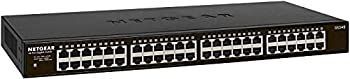 【中古】NETGEAR ラックマウント型 アンマネージ スイッチングハブ GS348 ギガビット 48ポート 静音ファンレス 省電力設計 3年保証