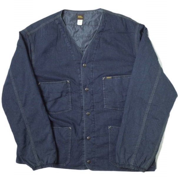 RRL ダブルアールエル INDIGO COTTON/NYLON V-NECK JACKET インディゴ ...