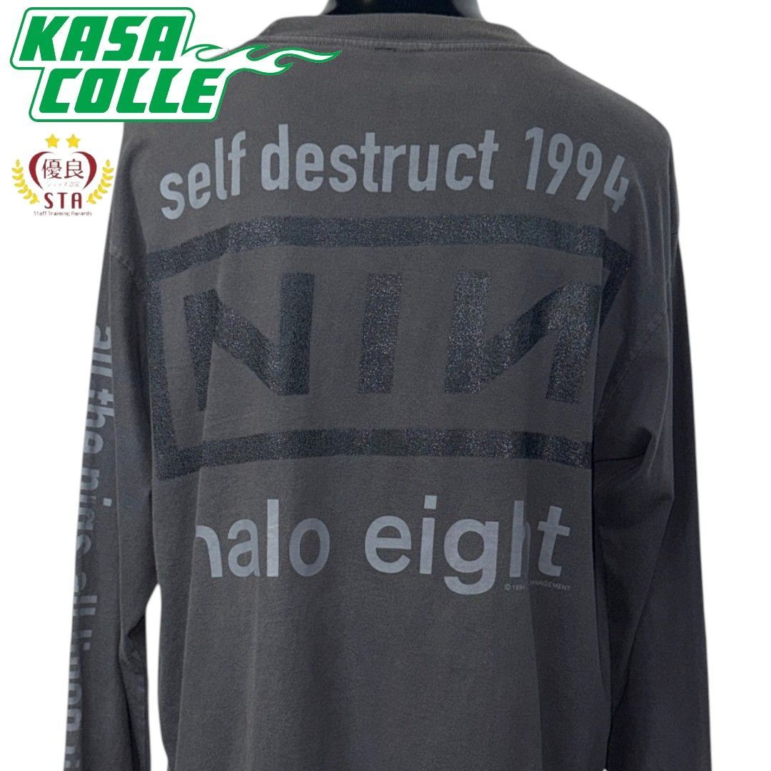 NINE INCH NAILS ナインインチネイルズ NINロゴ 90 s ロングTシャツ XL相当