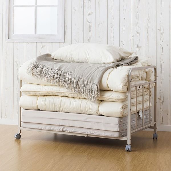 EGK5 未使用保管品 総桐 収納ケース 3段 キャスター付き 押入れ収納