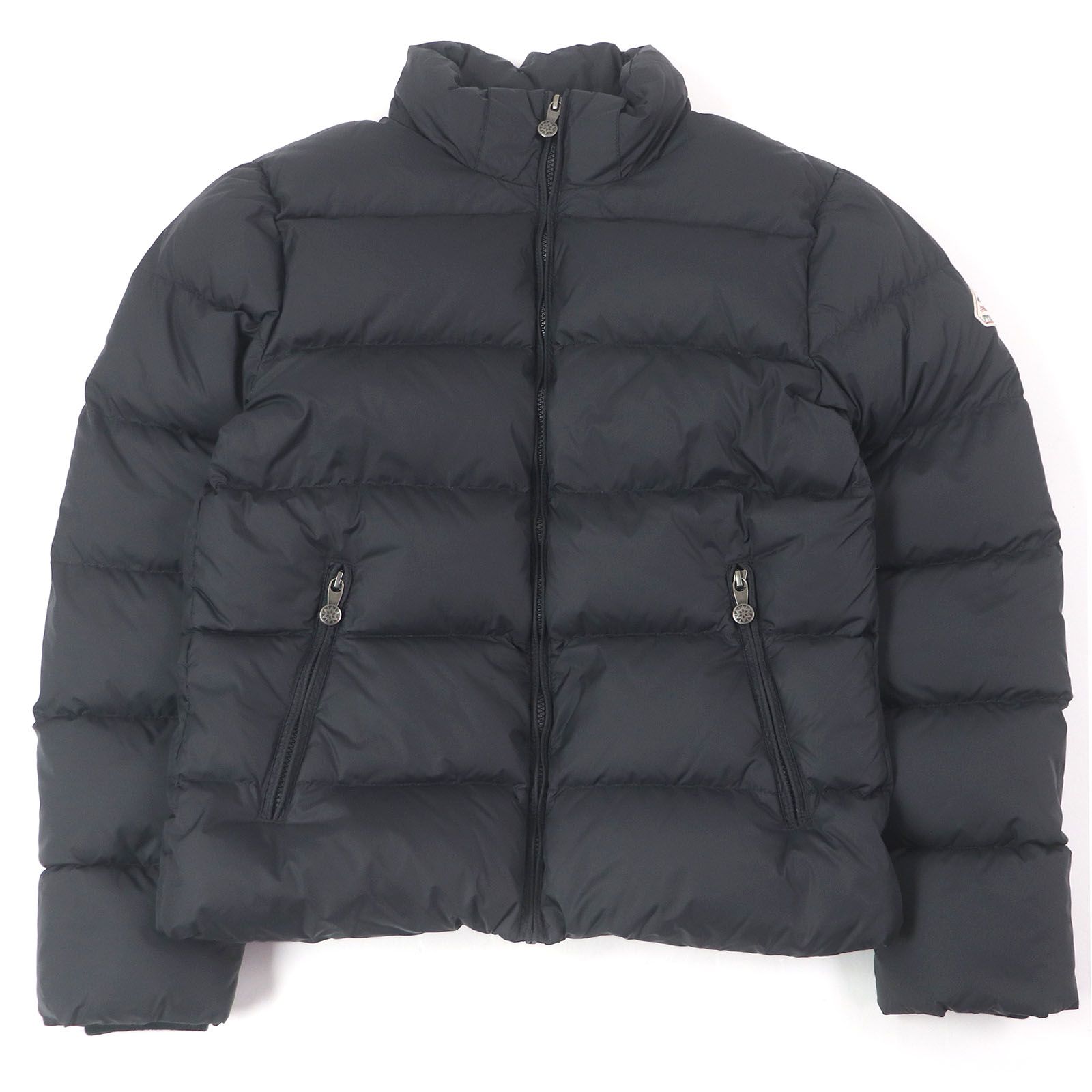 □Pyrenex ピレネックス W17P2 SPOUTNIC JACKET ロゴワッペン付き ダウンジャケット パフィージャケット ブラック S メンズ