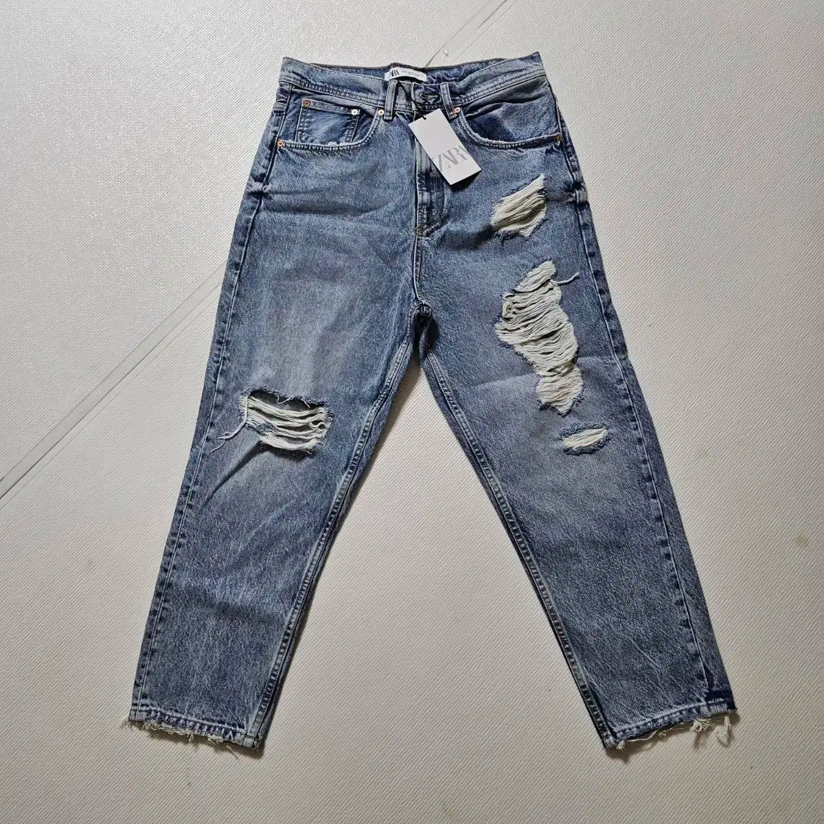 andmary Heart stitch denim navy blue M Andmary Heart stitch denim