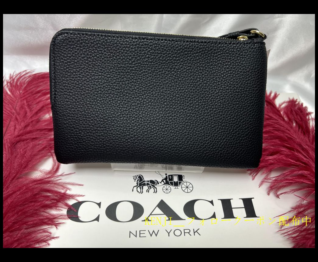 新品コーチCOACH財布 長財布シグネチャー ダブル ジップ ウォレットシグネチャー キャンバス ポーチ ペブルレザー ラグジュアリー リストレット  ブラウン×ブラック プレゼント 贈り物 ギフト メンズ 財布 レディース ブランド C5576 353C1 - メルカリ