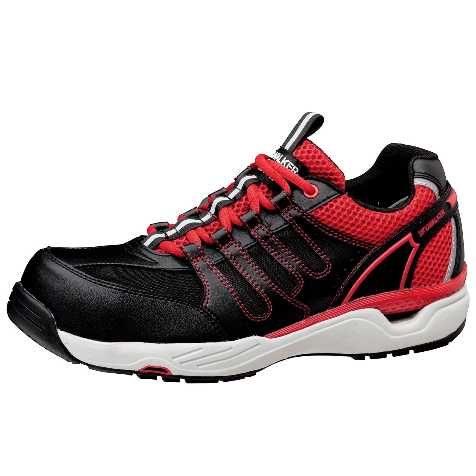 ミドリ安全 スカイウォーカー 安全作業靴 JSAA認定 プロスニーカー 普通作業 ワイド先芯 通気 MV01 旧MPV ブラック レッド 23.5 cm ブラック レッド 23.5 cm