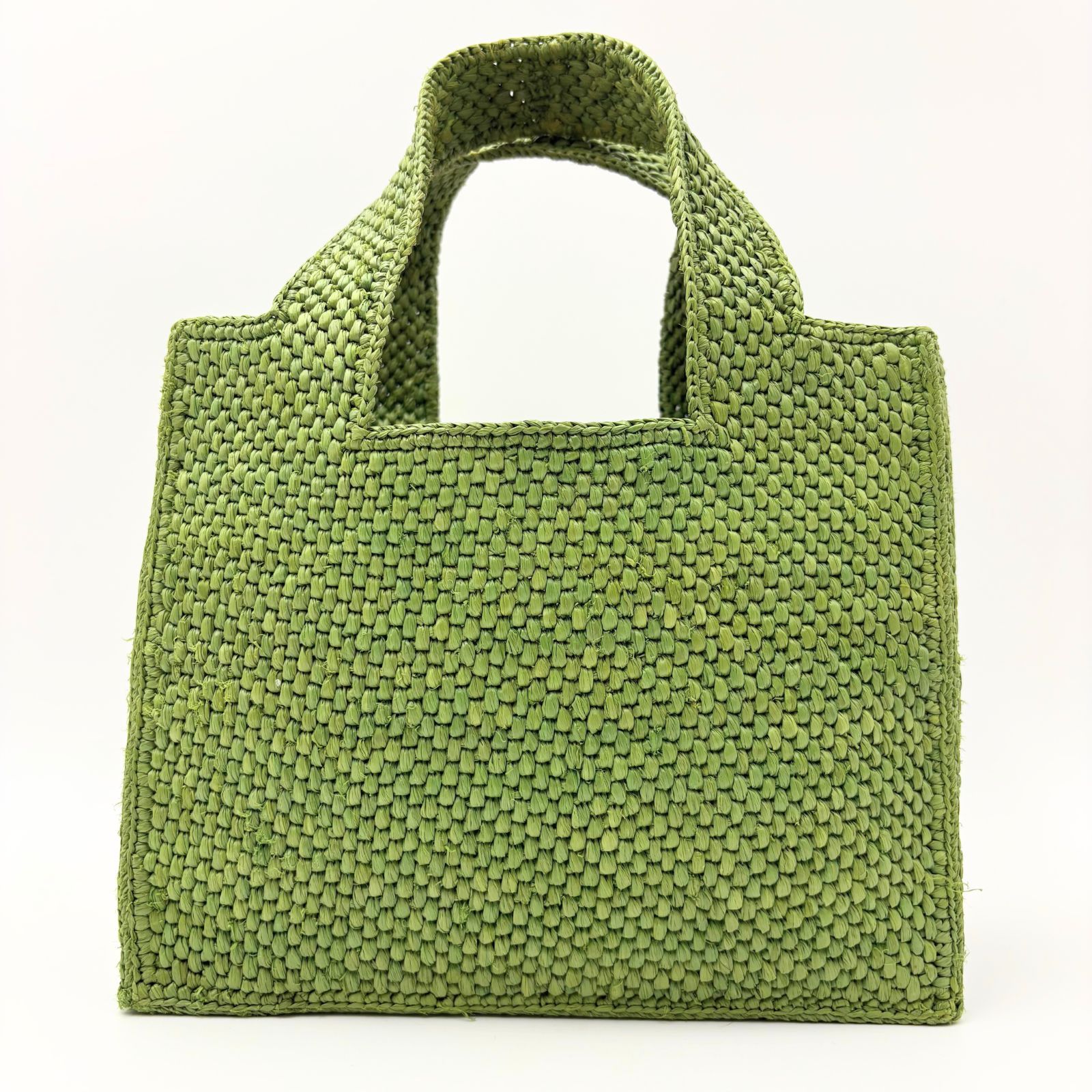 LOEWE グリーン かごトートバッグ 保存袋付き ロエベ ロゴ刺繍 ラフィア 極美品】LOEWE ロエベ ラフィア カゴバッグ かご フォント トート