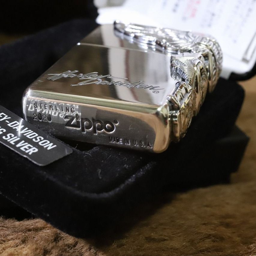 純銀ZIPPO ハーレージッポ ライター HARLEY-DAVIDSON 翼 スターリング