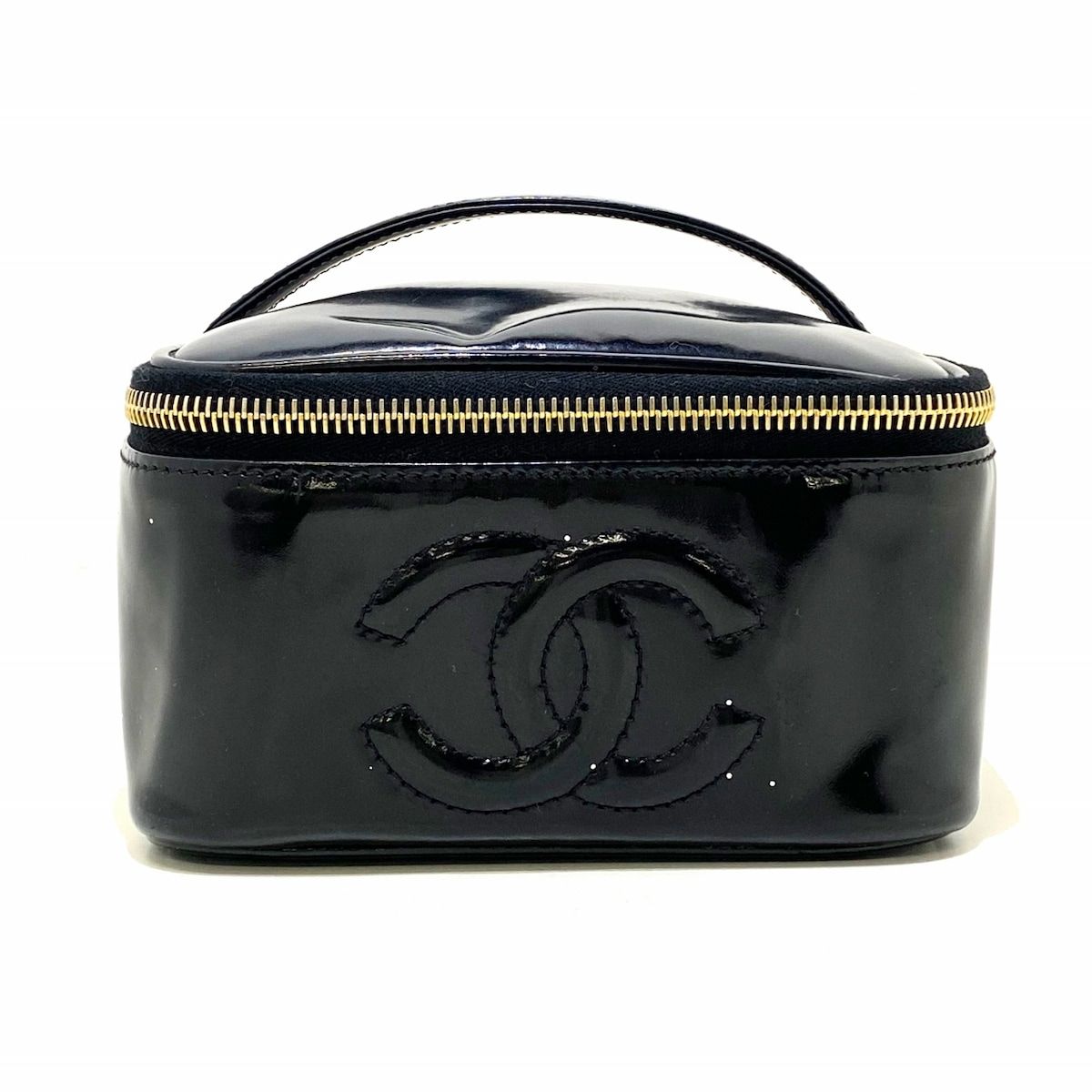 CHANEL(シャネル) バニティバッグ レディース - 黒 ゴールド金具 ...