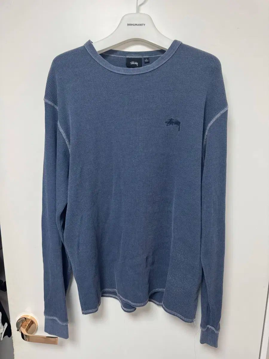 L STUSSY(ステューシー) サーマル 長袖 ロングスリーブ 青