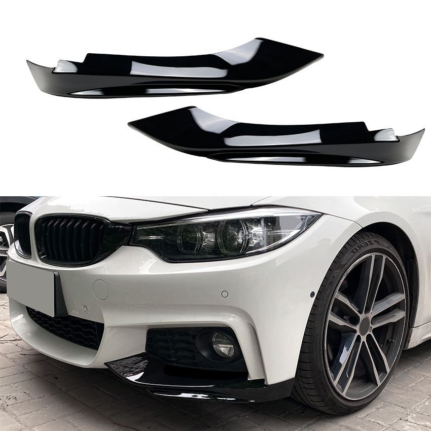 カーエアロ メンズ スポーティー け BMW 4シリーズ F32 F33 F36 M-Tech 2014〜2020年 対応 フロントバンパーコーナーカバー 前包角 エアロパーツ PP製 外装カスタム 57×22×9cm