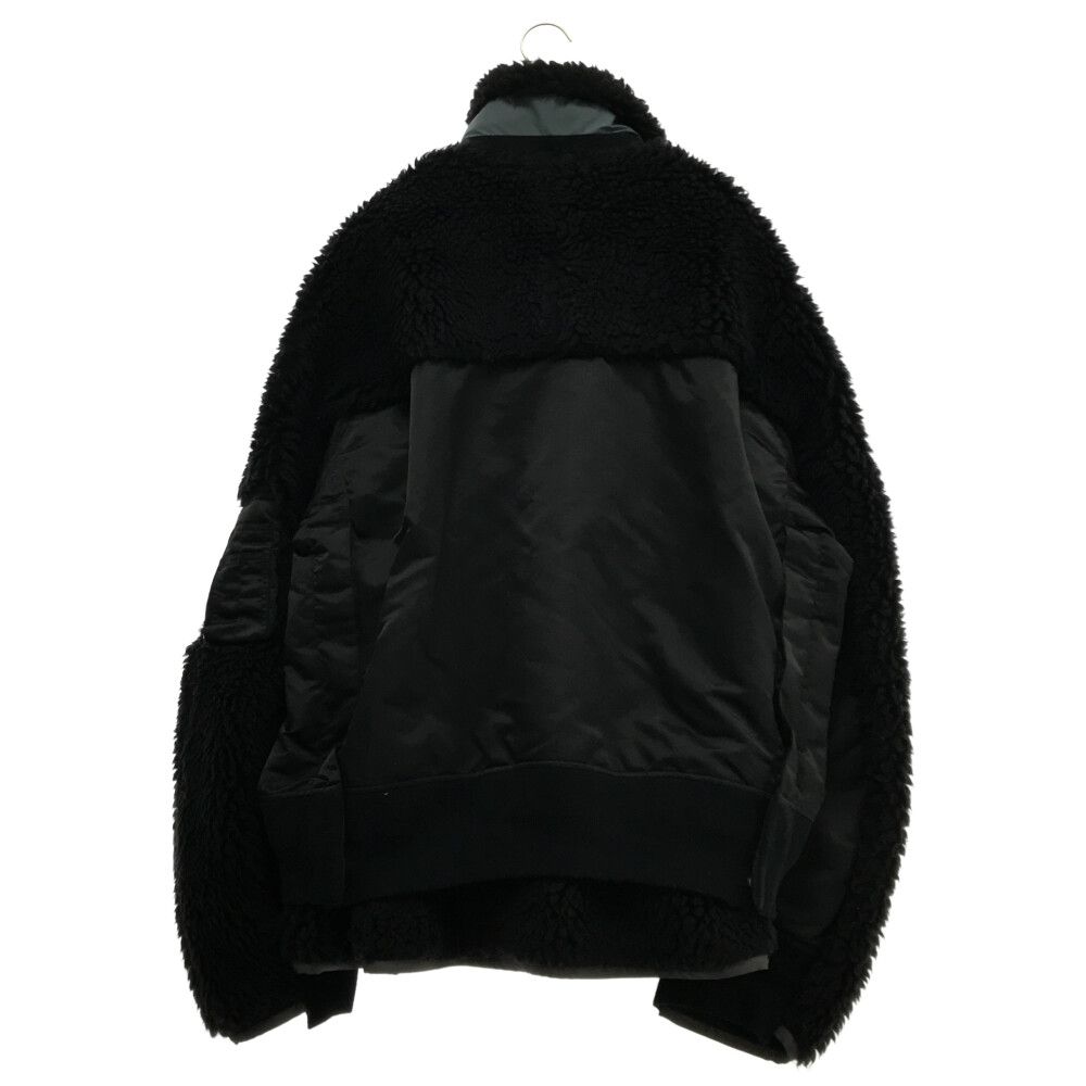 Sacai (サカイ) 22AW Faux Shearling x Nylon Twill Blouson フェイク