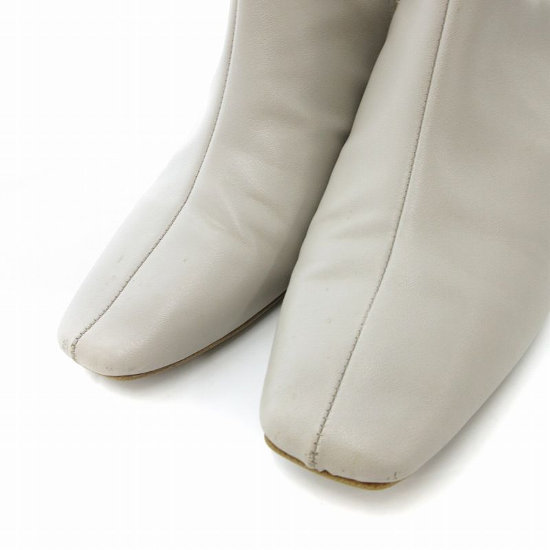 ダイアナ DIANA ショートブーツ レザー スクエアトゥ 23cm
