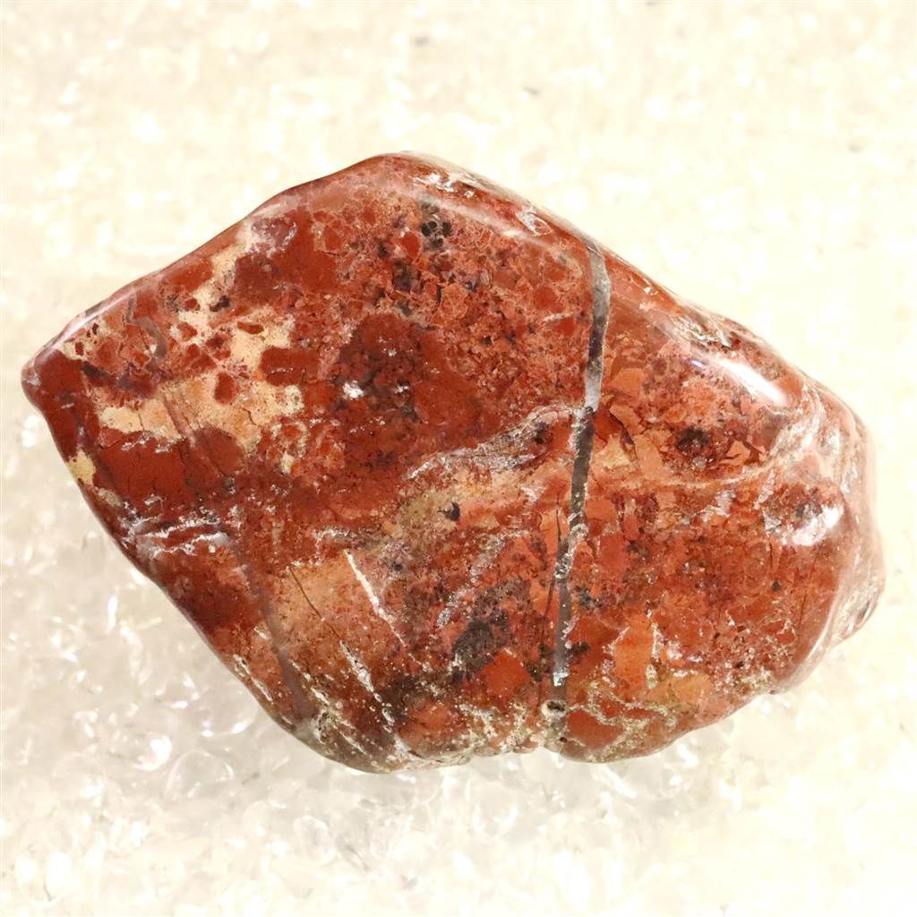 佐渡 赤玉石 69mm 磨き 原石 証明書付 123g 【榎本通商96441