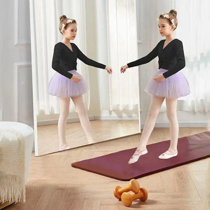 割れない鏡 ウォールミラー 壁掛け 姿見鏡 40×90cm ブラック 1619