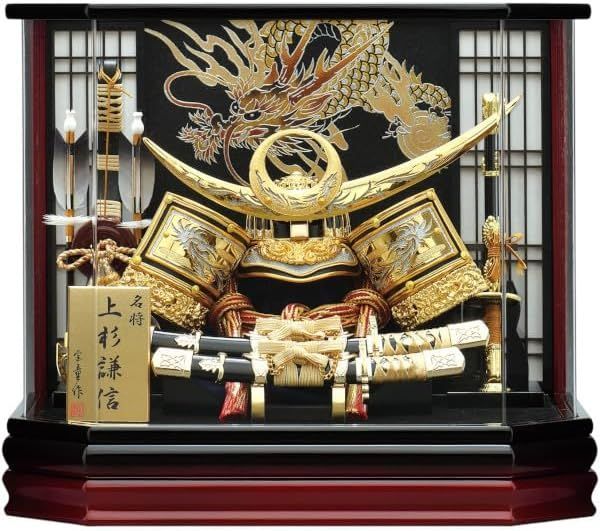 東京久月　五月人形　兜飾り　白木ガラスケース入 楽天市場】在庫あり 五月人形 久月 兜飾り ケース飾り 8号 白木