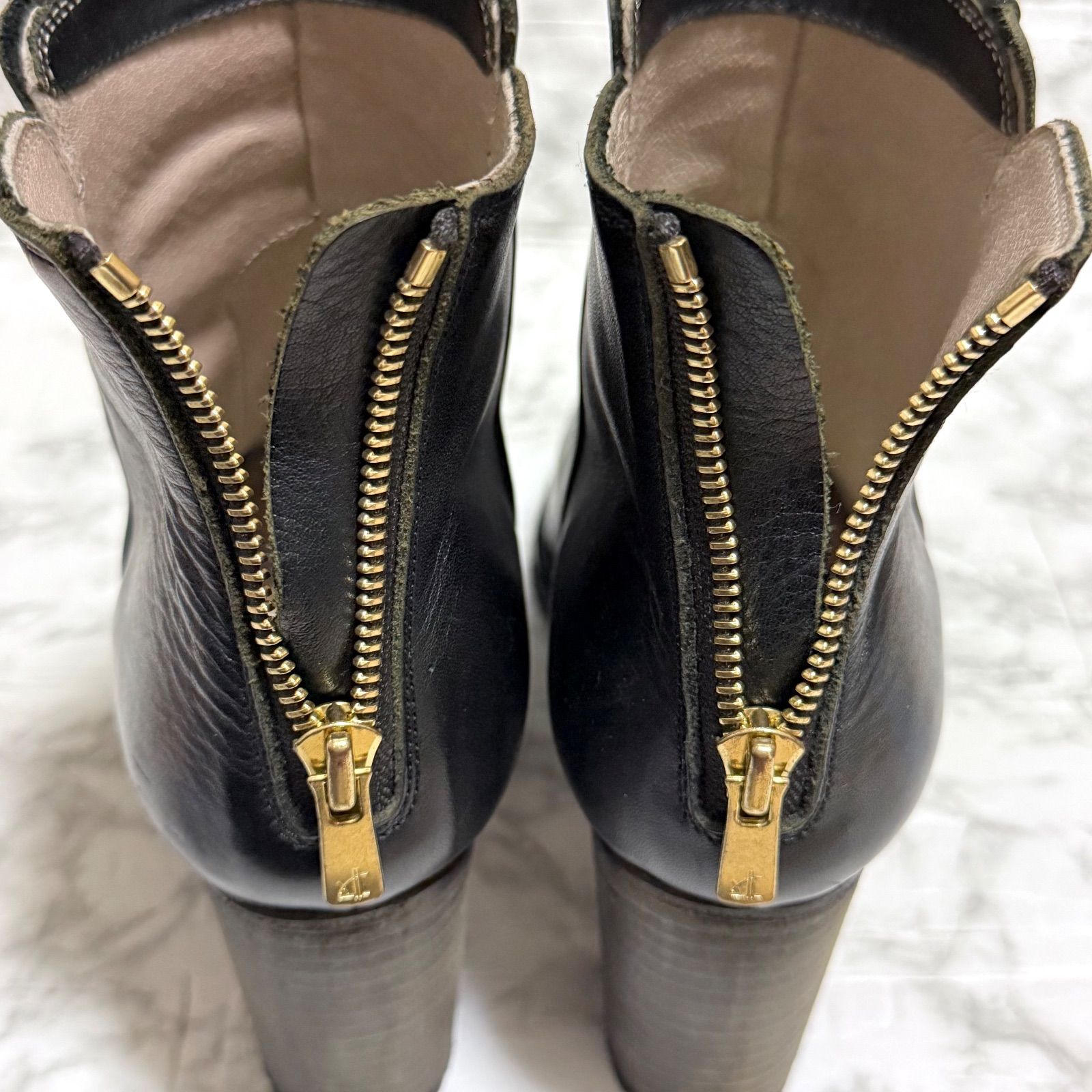 EARLE Back zip short boots バックジップショートブーツ リアルレザー