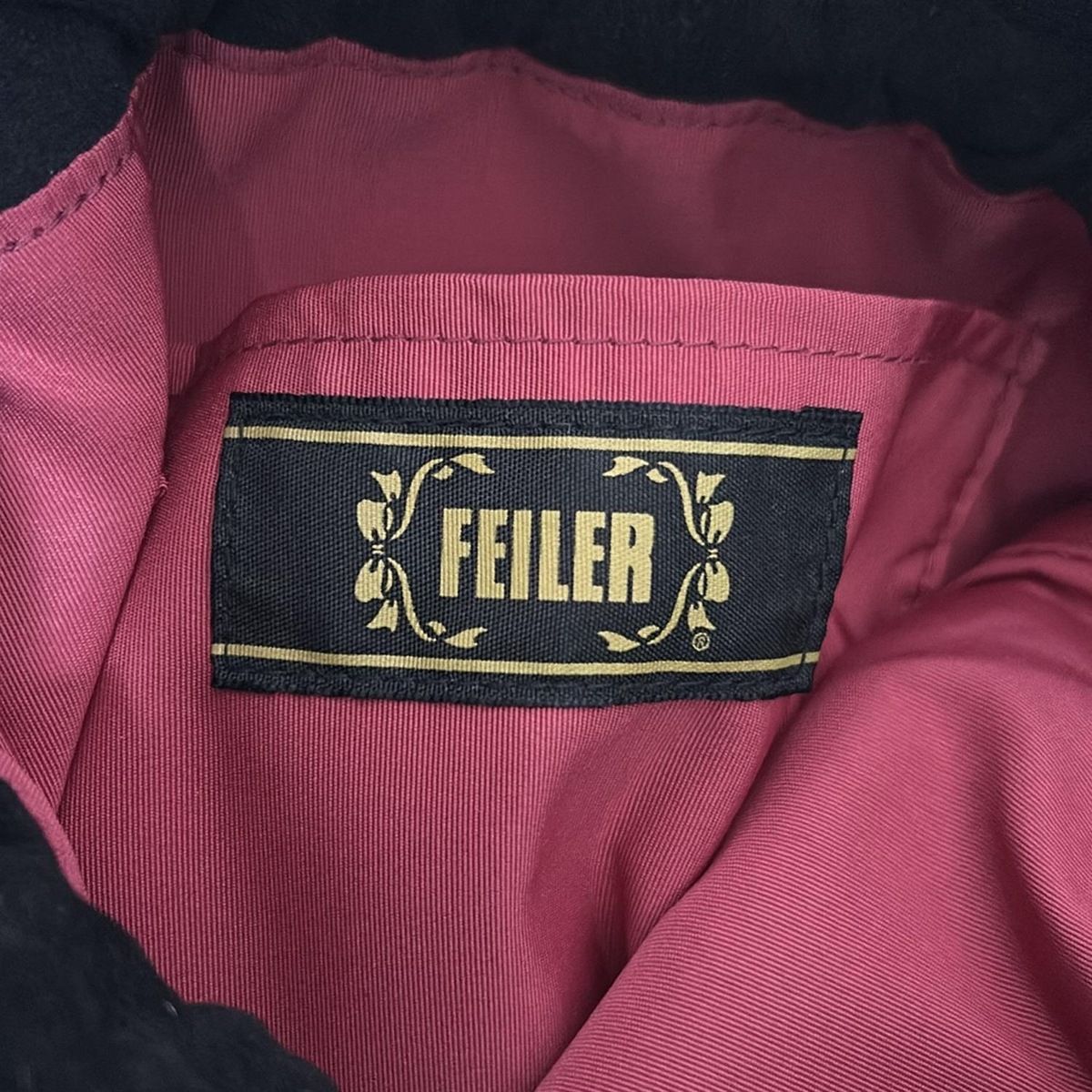 FEILER(フェイラー) ショルダーバッグ美品 - レッド×グレー
