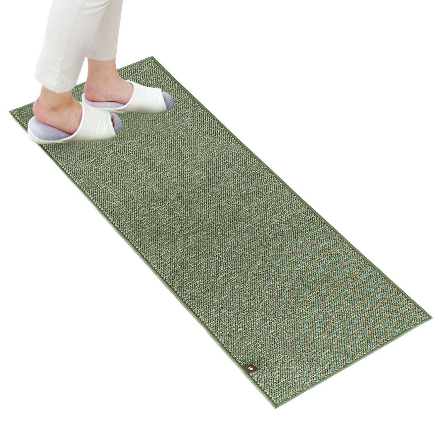 【特価セール】キッチンマット (プリスベイス) 約45×120cm base (グリーン) PLYS 日本製 オカ 洗える