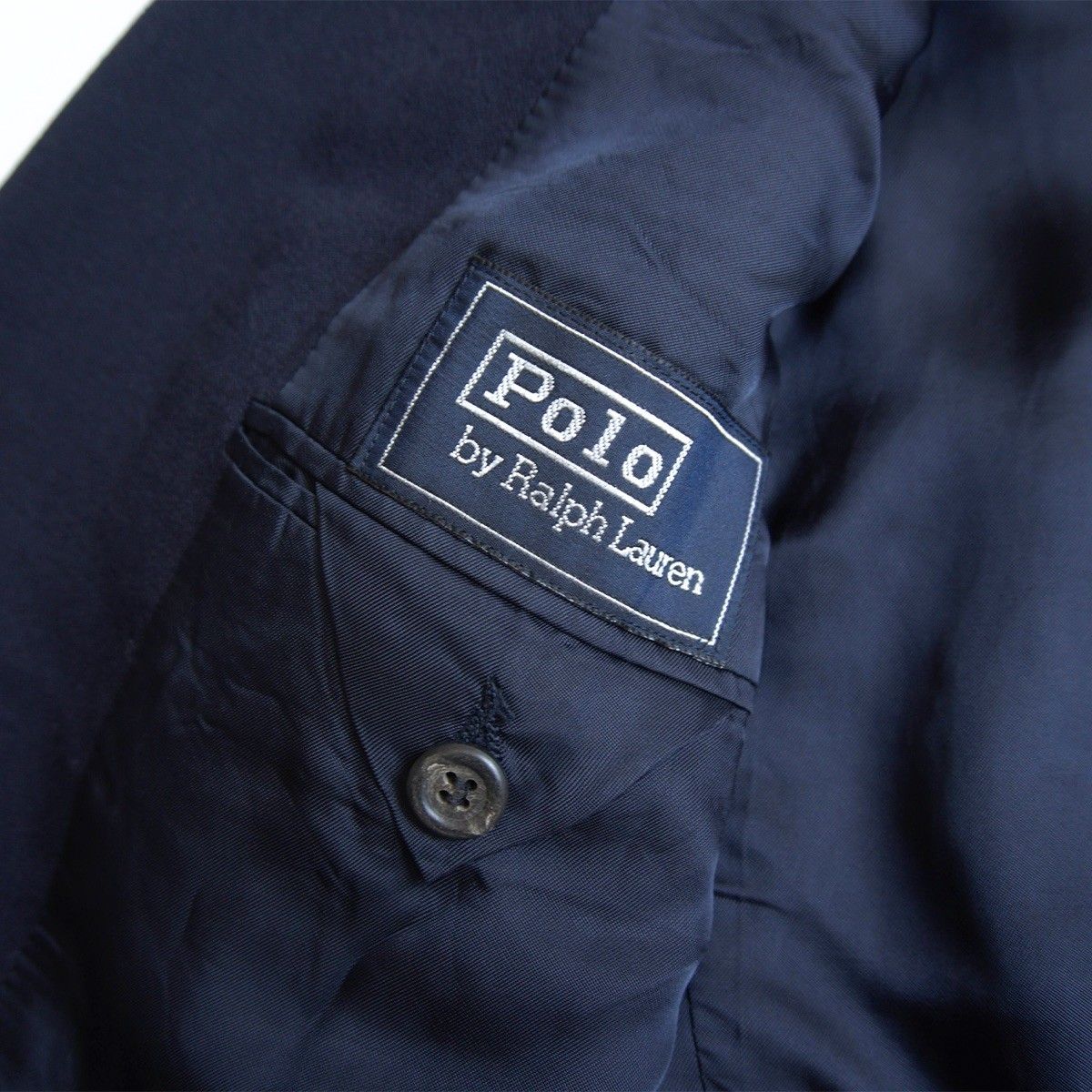 USA製 Polo by Ralph Lauren テーラードジャケット 紺ブレ 90年代 USA製 Polo by Ralph Lauren テーラードジャケット 紺