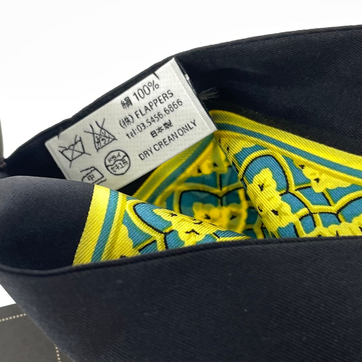 未使用品 manipuri マニプリ スカーフ ブラック シルク100