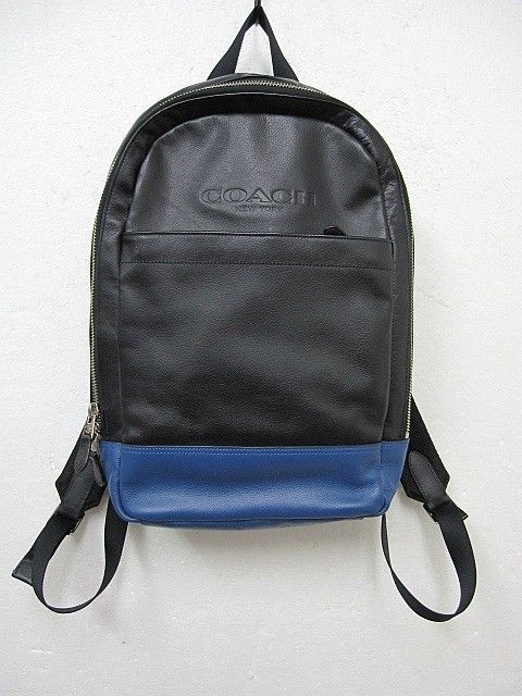 【未使用】コーチ COACH  リュック チャールズ スポーツ カーフ レザー スリム バックパック F54135 ブルー ■L26208YER-220708-9002（4）5/27(1350)