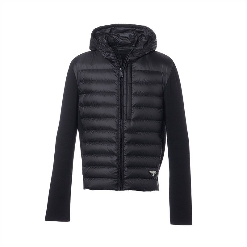 PRADA プラダ ジャケット Size:50 ニット切り替え ダウン 18年 - メルカリ