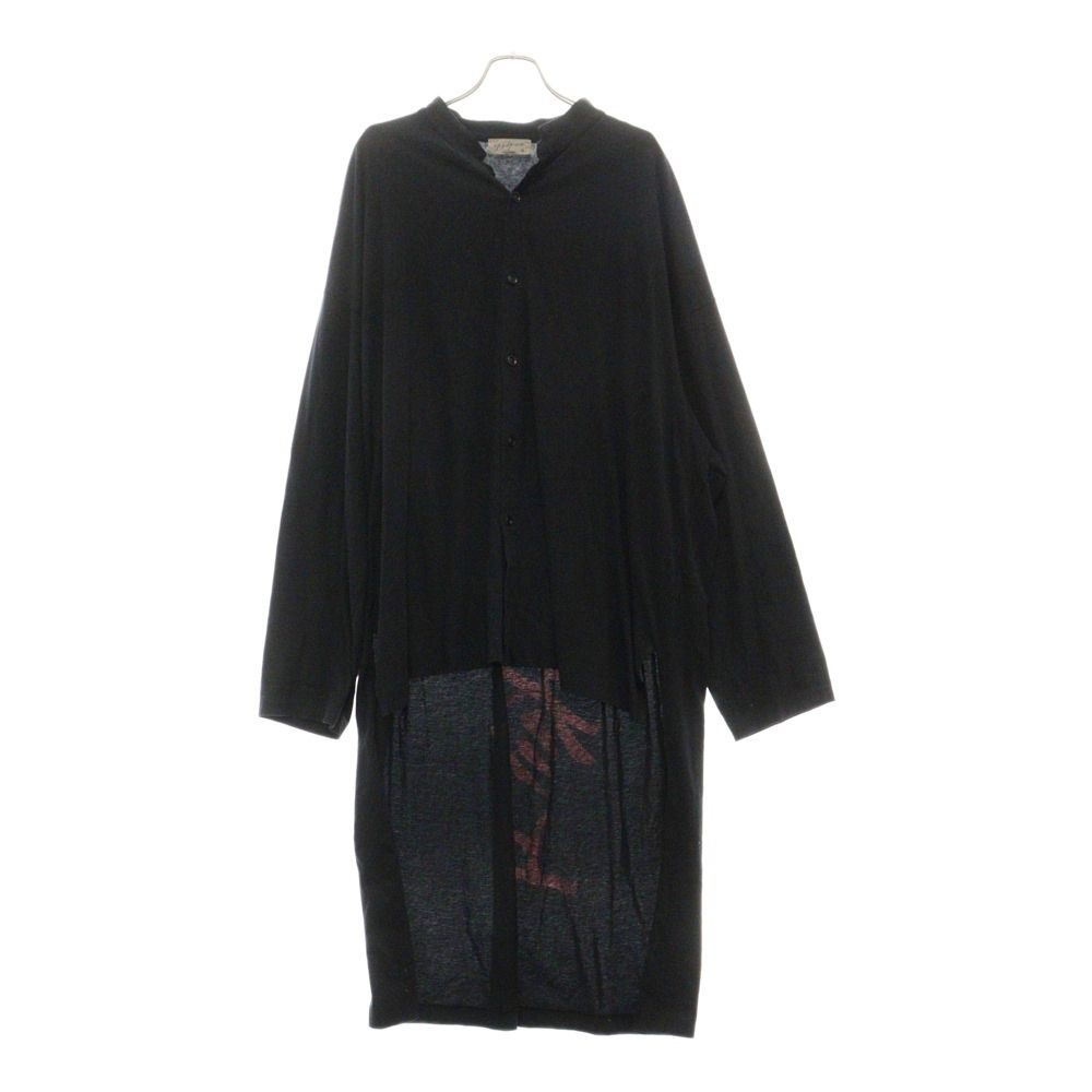 Yohji Yamamoto POUR HOMME ヨウジヤマモト プールオム 19SS 血まみれヨウジヤマモト参上 スタンドカット 長袖シャツ ブラック/レッド HH-T45-086 Yohji Yamamoto POUR HOMME (ヨウジヤマモト プールオム) 19SS