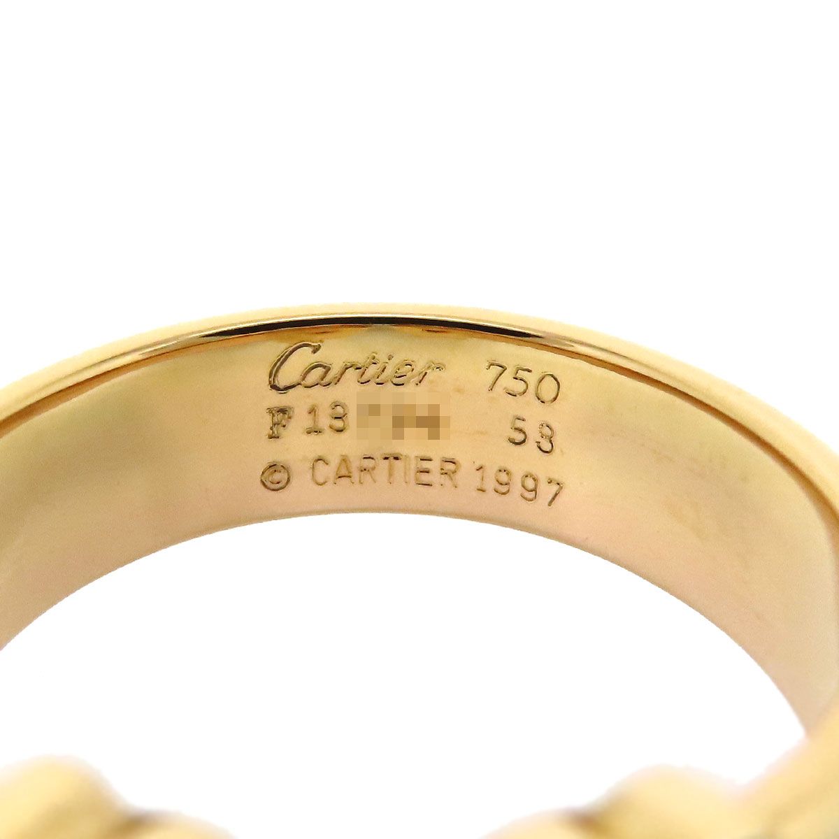 カルティエ 2C スリーゴールド リング 9号
