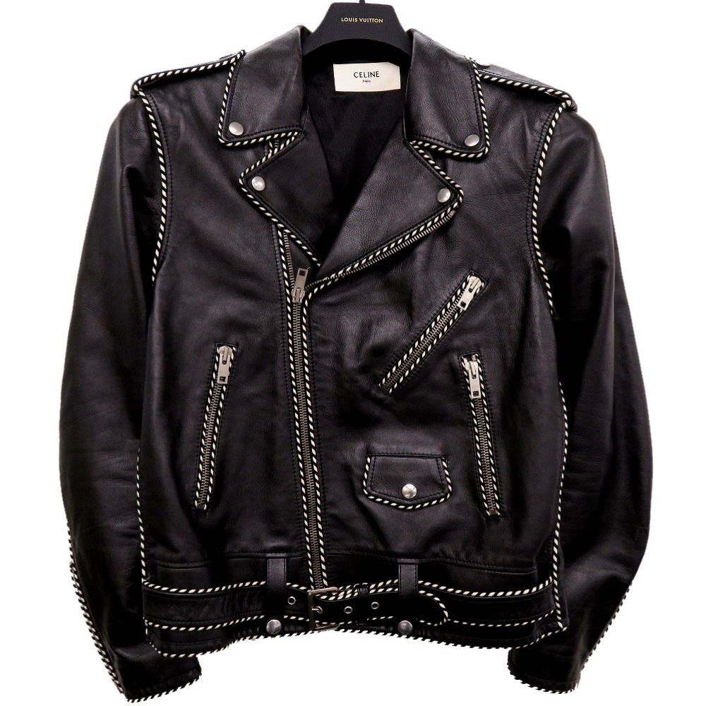 セリーヌ　レザーベスト46 celine ジャケット　エディスリマン セリーヌ レザーベスト46 celine ジャケット エディスリマン