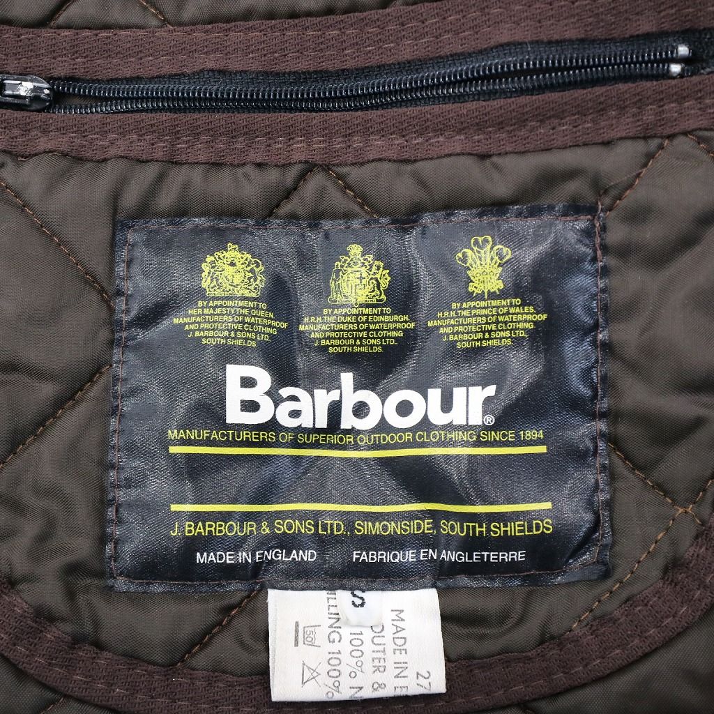 イングランド製 Barbour バブアー LIDDESDALE キルティングジャケット 防寒  ユーロ  ヨーロッパ ブラウン (メンズ S)   O8523