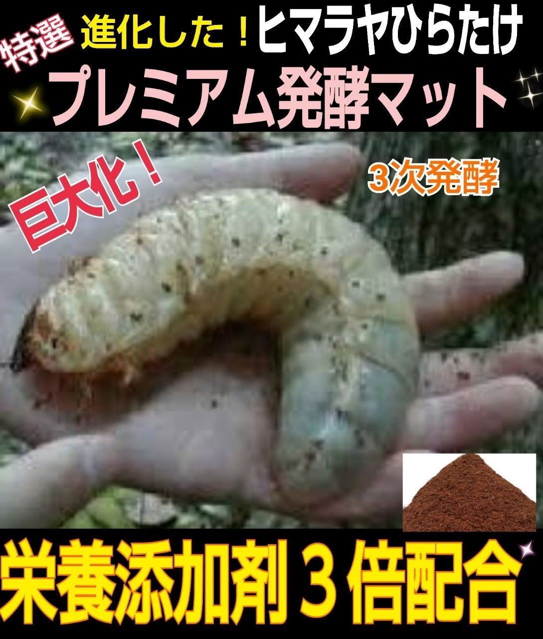 カブトムシ幼虫専用☆プレミアム3次発酵マット入りケース【4セット】栄養価抜群！ - メルカリ