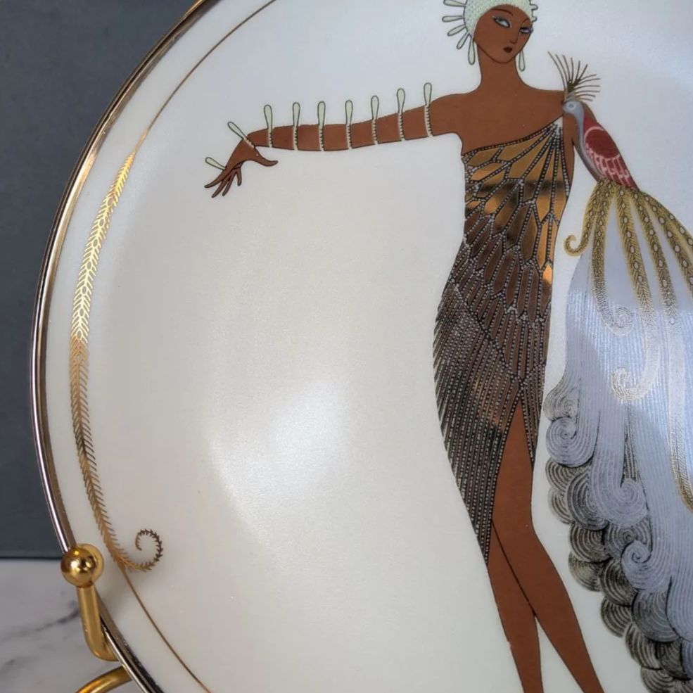 美品◆フランクリンミント エルテ Erte DIAV Ⅱ アールデコ プレート 美品◇エルテ Erte DIAV Ⅱ アールデコ フランクリンミント