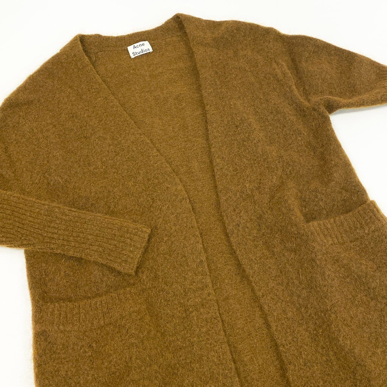 Acne Studiosウールモヘヤカーディガン栗色