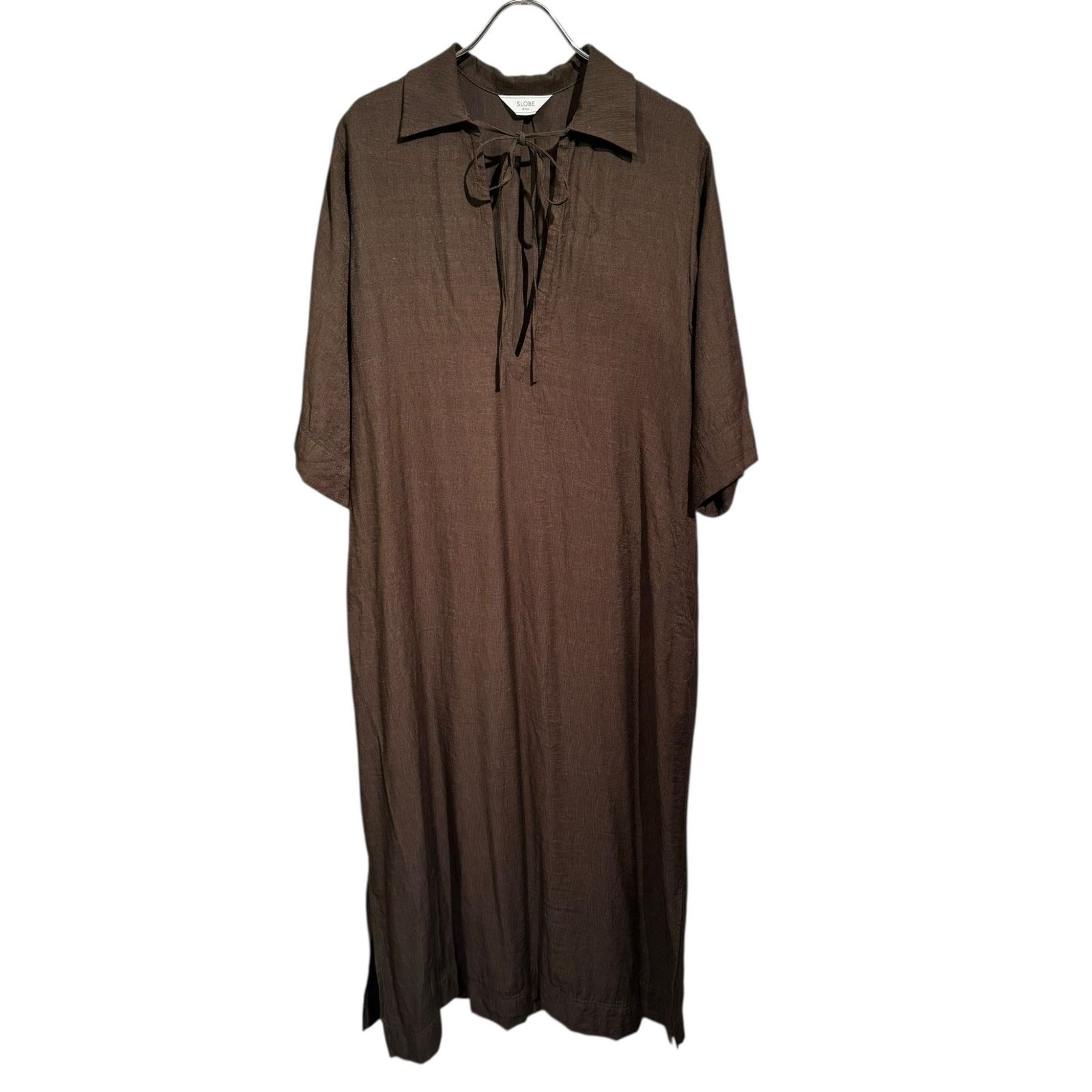 SLOBE IENA スローブイエナ 25040912305020 リネン混リラックススキッパーワンピース レディース ブラウン 36