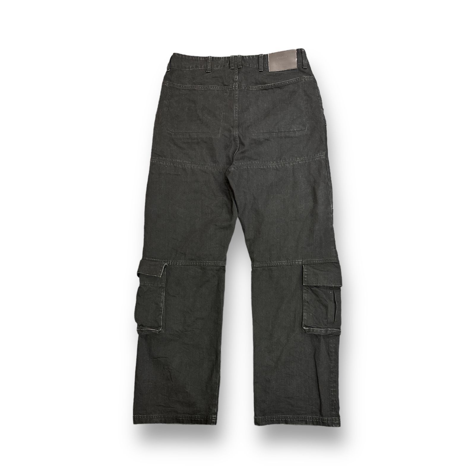 定価68200円 entire studios 23AW HEAVY DENIM CARGO ヘビーデニムカーゴ ジーンズ カーゴパンツ  エンタイアスタジオ ブラック L ES2430MA 68395A5