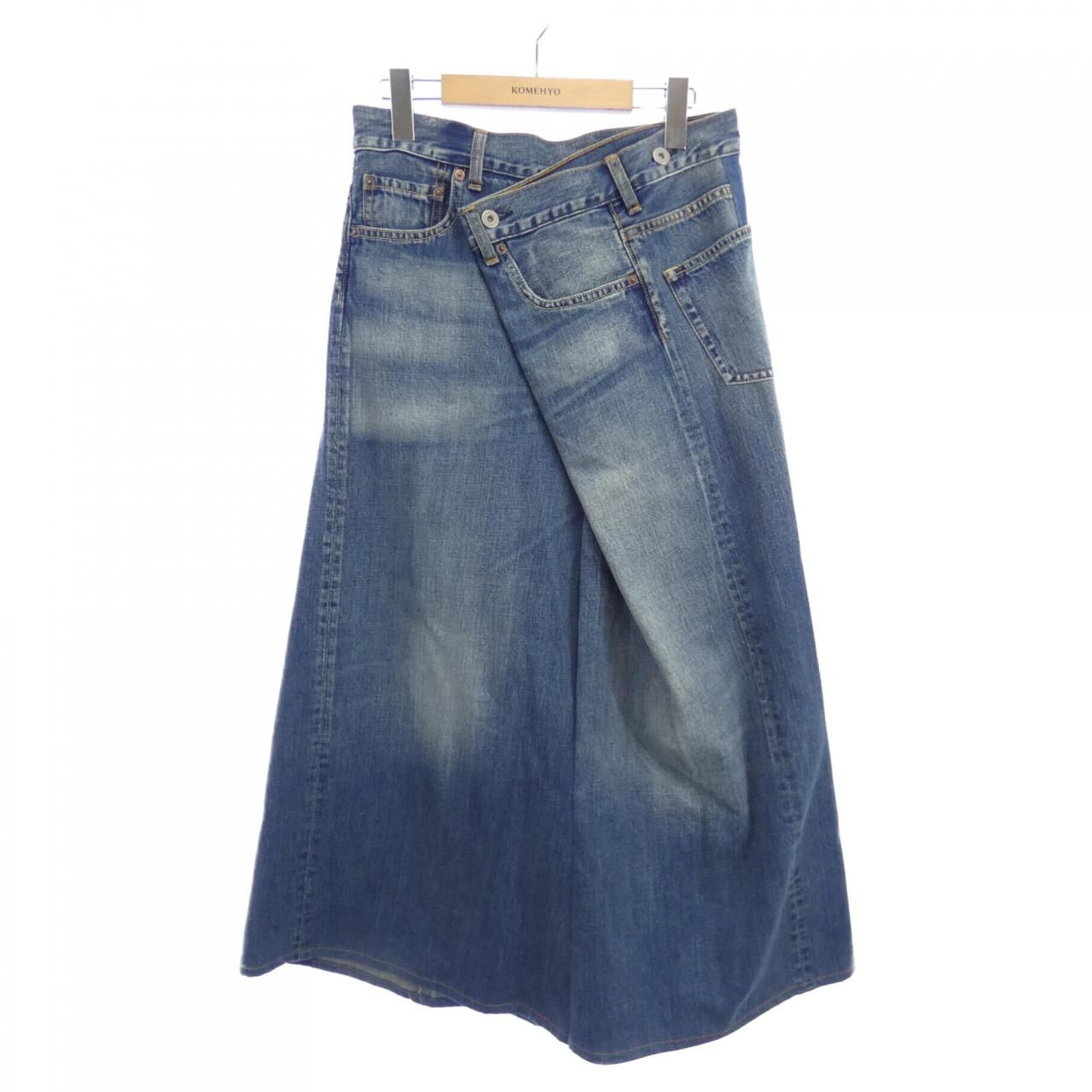 ジュンヤワタナベ Junya Watanabe ひざ丈プリーツスカート JUNYA