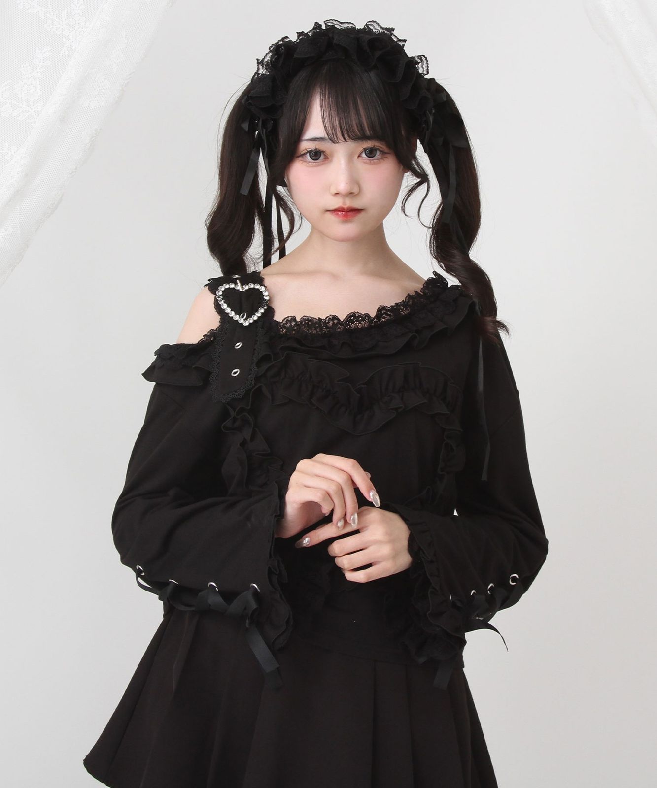 ワンショルダーハートＴシャツ