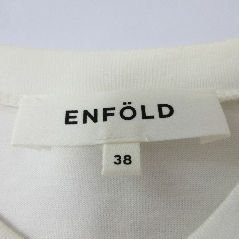良品 23SS ENFOLD エンフォルド COMBI T-SHIRT 裾フレア 五分袖  