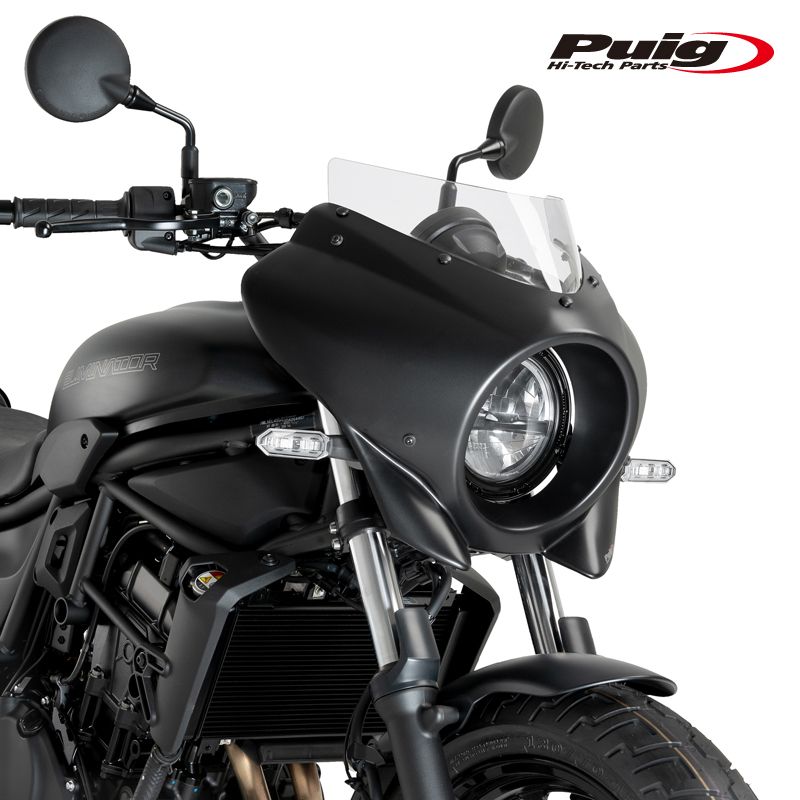 カウリング　エリミネーター400 EL400A プーチミラージュSPORT Puig 22146W SEMIFARINGS MIRAGE SPORT [MATT BLACK/CLEAR] KAWASAKI