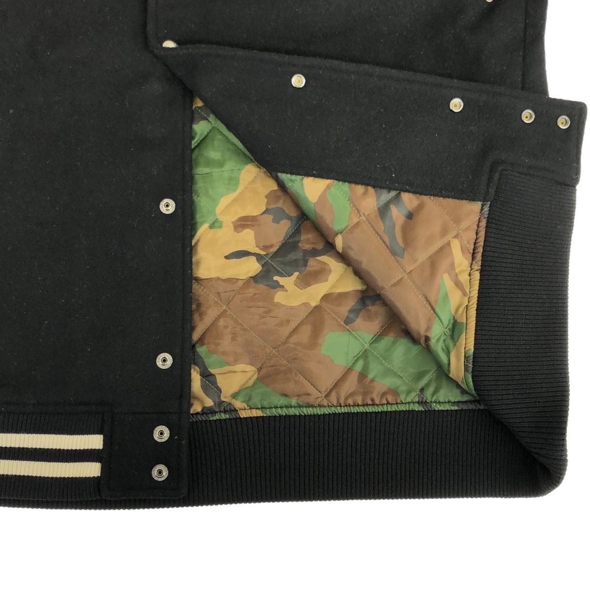 SOPHNET. ソフネット 16AW STADIUM BLOUSON 袖レザーウールスタジャン 