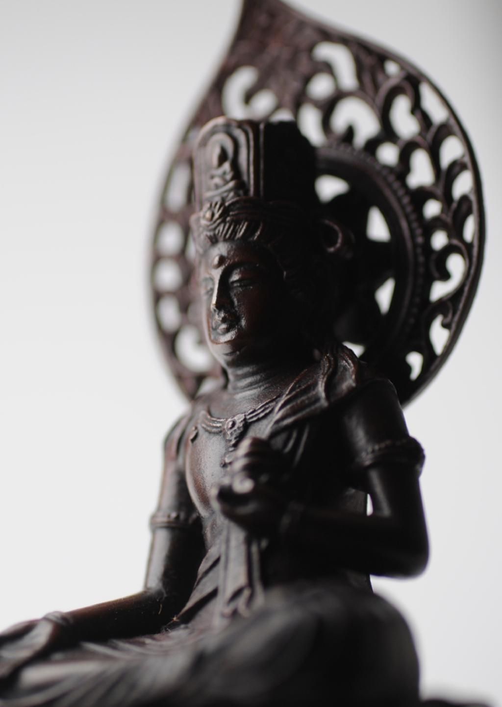 虚空蔵菩薩 - 総高14.5cm 銅製 高岡銅器 仏像