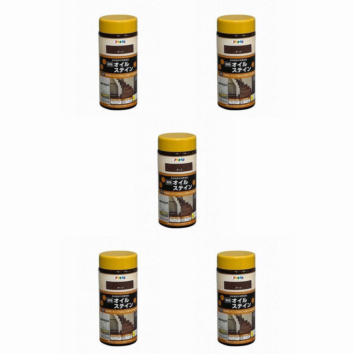 アサヒペン オイルステイン ３００ＭＬ チーク 3缶セット 舗 - 塗装用品