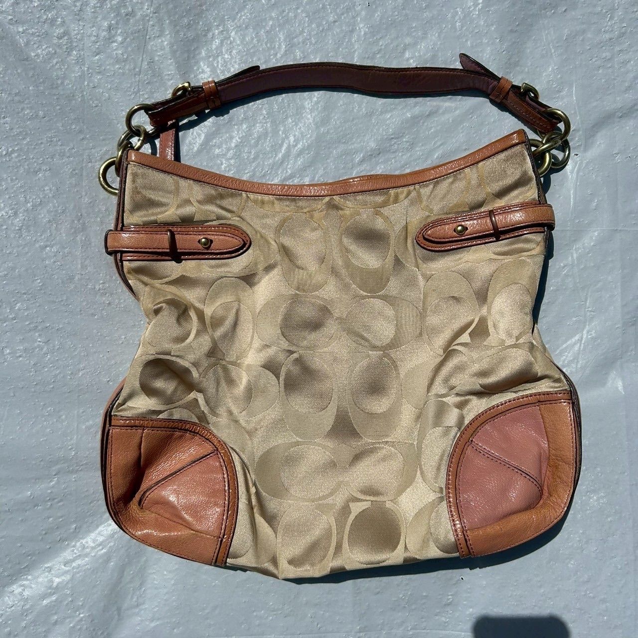 COACH コーチ ショルダーバッグ ベージュ ピンク 16408 レディース 