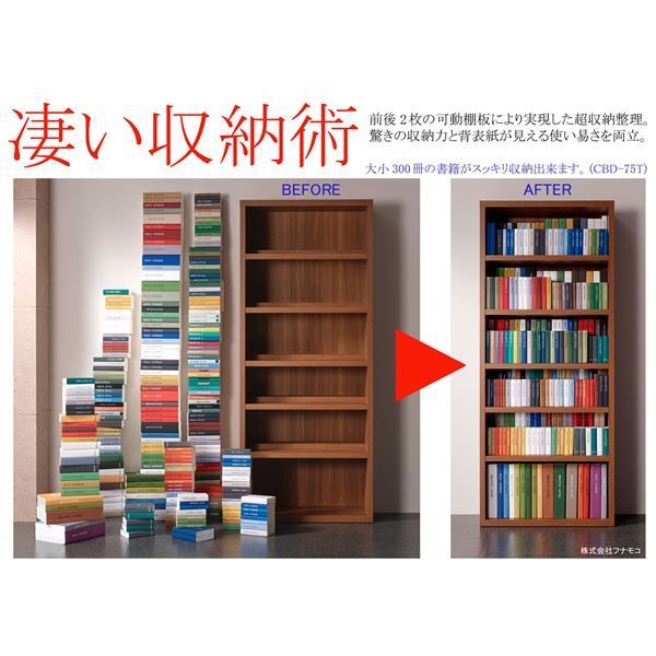 フナモコ　新品未使用　 ハイタイプ　幅75cm 高さ180cm 完成品 楽天市場】本棚 完成品 組立不要 二段式 収納 フナモコ ラチス